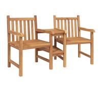 mtlskopl Sedia da giardino 152 x 63 x 89 cm in teak massiccio, eleganza rustica con design resistente alle intemperie, 2 posti, marrone per giardino, terrazza e balcone