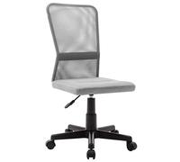 mtlskopl Sedia da ufficio ergonomica, con schienale in rete, girevole, senza braccioli, regolabile in altezza, piccola sedia per computer per casa e studio, 44 x 52 x 100 cm, colore: grigio