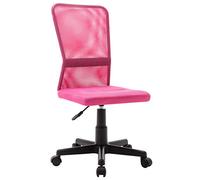 mtlskopl Sedia da ufficio rosa, ergonomica, girevole, senza braccioli, regolabile in altezza, piccola sedia per computer, casa, ufficio, studio, 44 x 52 x 100 cm
