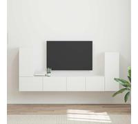 mtlskopl Set basso per TV, bianco, 98 x 31 x 29,5 cm, con connettore USB, design moderno, robusta costruzione per soggiorno, ufficio, gioco