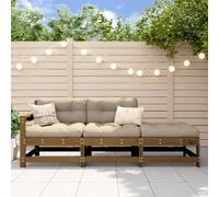 mtlskopl Set da giardino 2 posti, marrone miele, legno massello di pino, 62 x 66 x 70,5 cm, resistente alle intemperie, per balconi, terrazze e giardini d'inverno