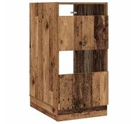 mtlskopl Set di 2 armadietti da bagno, effetto legno anticato, 50 x 68 x 102 cm, con ante e mensole, per il bagno