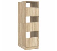 mtlskopl Set di 2 armadietti da bagno Sonoma, 50 x 68 x 162 cm, in legno, moderno, con 3 ante e 6 scomparti, robusto armadio multiuso per bagno e corridoio