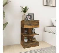 mtlskopl Set di 2 comodini per affumicatura, 40 x 35 x 65 cm, in legno dal design moderno, compatibile con camera da letto, letto a molle e tavolino Bedroom