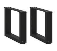 mtlskopl Set di 2 gambe per tavolino da caffè a forma di U, 40 x 30-31 cm, robuste guide da tavolo in acciaio, per tavolini da caffè fai da te e mobili del soggiorno, con piedini di livellamento e