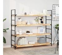 mtlskopl Set di 2 mensole sospese, 140 x 40 x 4 cm, in legno di acacia massiccio, non trattato, design moderno, robusta console da parete da personalizzare per cucina, bagno, soggiorno, camera da