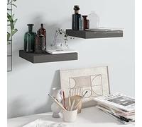 mtlskopl Set di 2 mensole sospese 23 x 23,5 x 3,8 cm, in MDF a nido d'ape e telaio in metallo, design moderno, portata 5 kg, per soggiorno, bagno, cucina, camera da letto