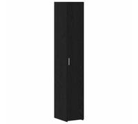 mtlskopl Set di 2 tavole in rovere nero, 30 x 42,5 x 185 cm, molto spazio con porta moderna, design moderno, robusto, per soggiorno, corridoio, ufficio