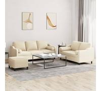 mtlskopl Set di 3 divani in poliestere resistente, 138 x 77 x 80 cm, con sgabello e cuscino a rotelle, design moderno e compatto, per soggiorno, piccoli spazi, balcone e camera dei ragazzi