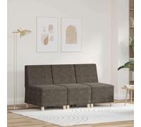mtlskopl Set di 3 divani modulari senza braccia, grigio scuro, in finta pelle scamosciata, 55 x 74 x 82 cm, piccolo divano con effetto rivista, robusto e durevole per Living Room Studio & Small Spaces