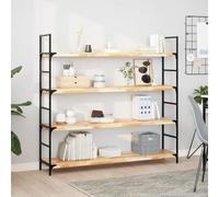 mtlskopl Set di 3 mensole sospese, 140 x 30 x 4 cm, in legno massiccio non trattato, per il design moderno della parete, salvaspazio, per il bagno, la cucina, il soggiorno o il corridoio