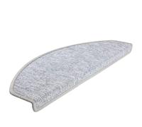 mtlskopl Set di 30 tappetini antiscivolo per gradini, 65 x 24 x 4 cm, colore grigio chiaro, semicircolari con strisce adesive per la protezione delle scale