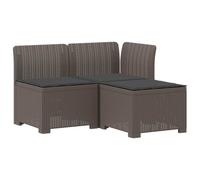 mtlskopl Set di 4 mobili da giardino con tavolo, colore: antracite | Moderno set di 4 sedie in acciaio e textilene con morbidi cuscini per il massimo comfort sulla terrazza o in giardino.