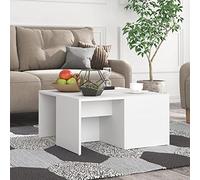 mtlskopl Set di 4 tavolini da caffè, bianco, 33 x 33 cm, in legno dal design moderno e flessibile, combinabili per Living Room Bedroom