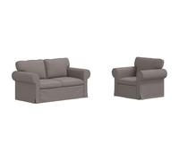 mtlskopl Set di divani modulari, 2 pezzi, in tessuto, colore tortora, moderno divano per soggiorno con struttura in metallo, design ergonomico, struttura stabile per una vita flessibile, 155 x 82 x 80