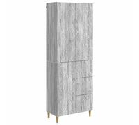 mtlskopl Set di mobili da 2 pezzi con vano portaoggetti, versatile armadio multiuso, design modulare con 3 ante, 3 cassetti e 3 ripiani, per soggiorno, ufficio e giardino, grigio