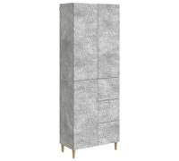 mtlskopl Set di mobili da 2 pezzi, grigio cemento, versatile contenitore modulare con 3 ante, 3 cassetti e 3 ripiani, combinazione di mobili multifunzione per soggiorno e ufficio, 49,49 kg