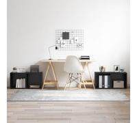 mtlskopl Set di mobili da parete per TV da parete, nero, 4 pezzi, 37 x 35 x 37,5 cm, in legno moderno, per una configurazione salva spazio