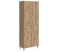 mtlskopl Set di mobili da soggiorno in rovere Artisan, 2 pezzi, con 3 cassetti, 3 ante e 3 ripiani, credenza multifunzione per ufficio e soggiorno, montaggio necessario