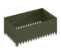 mtlskopl Set di recinzione a doppia asta, verde, in ferro, 6,8 x 2 m | Robusto set di recinzione per giardino e terrazza, include 20 robusti pannelli di recinzione e 5 pali di colore verde oliva.