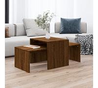 mtlskopl Set di tavolini da caffè marrone effetto rovere, 100 x 48 x 40 cm, in legno dal design moderno, robusto e durevole, per soggiorno, camera da letto, ufficio