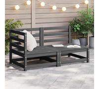 mtlskopl Set modulare da giardino per esterni, 70 x 70 x 67 cm, in legno di pino massiccio, grigio, resistente alle intemperie, salvaspazio, per balcone, terrazza, giardino d'inverno