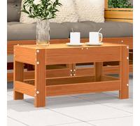 mtlskopl Sgabello da giardino in legno massello di pino 62 x 30 x 32 cm, marrone cerato, robusto legno con design a doghe modulare per esterni, per balcone, terrazza, giardino e giardino d'inverno