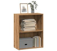 mtlskopl Small Bookcase 60 x 30 x 77 cm Artisan Oak Engineered Wood Shelf Unit Modern Minimalist Storage Tower for Living Room Office Bedroom