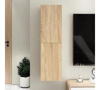 mtlskopl Sonoma - Mobile per TV sospeso, in legno di quercia, 30,5 x 30 x 110 cm, con 2 ripiani, design moderno, robusto e durevole, per soggiorno, corridoio, camera da letto