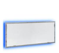 mtlskopl Sonoma - Mobiletto da bagno a LED, in legno grigio, 100 x 8,5 x 37 cm, con vetro e illuminazione per WC piccoli ospiti