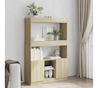 mtlskopl Sonoma Oak Highboard 92 x 33 x 140 cm Wood Composite Modern Tall Scaffale con Shelves regolabili per Living Room Bedroom Office Sturdy Bookcase Organizer