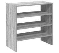 mtlskopl Sonoma - Set di 2 scarpiere impilabili, in legno grigio, 60 x 30 x 30,5 cm, salvaspazio, con 2 varianti di montaggio, per corridoio, camera da letto e ufficio