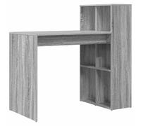 mtlskopl Sonoma - Tavolo per computer grigio, 108 x 55 x 103,5 cm, materiale in legno con scaffale, design moderno, robusto e durevole, per casa, ufficio, soggiorno, camera dei ragazzi
