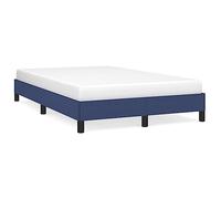 mtlskopl Struttura letto blu 120 x 190 cm in tessuto robusto e pino massiccio, design moderno con imbottitura ad aria, letto matrimoniale per camera dei ragazzi e degli ospiti, letto singolo con rete