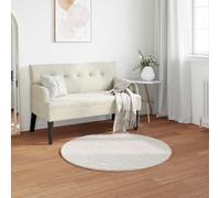 mtlskopl Tappeto in pelliccia sintetica con coniglietti olite, 120 cm, rotondo, extra morbido e caldo, in poliestere, design moderno e minimalista, per soggiorno, camera da letto, corridoio