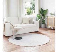 mtlskopl Tappeto in pelliccia sintetica rotondo, 160 cm, bianco, in poliestere, extra morbido e caldo, minimalista, camera da letto, soggiorno, corridoio, facile da curare per la casa moderna