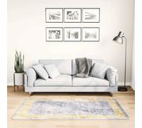 mtlskopl Tappeto in velluto, 80 x 150 cm, grigio, antiscivolo e lavabile in lavatrice, stampa digitale, design moderno, per soggiorno, camera da letto, corridoio e casa ufficio