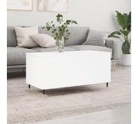 mtlskopl Tavolino bianco 90 x 44,5 x 45 cm tavolino regolabile in altezza in legno e metallo con spazio nascosto, design moderno per soggiorno, balcone, camera da letto