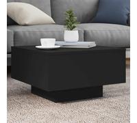 mtlskopl Tavolino da salotto, nero, 55 x 55 x 31 cm, in legno, design moderno, robusto, durevole, multifunzione, per Living Room Bedroom Ufficio