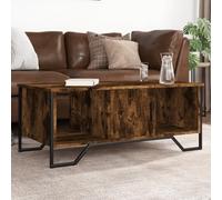 mtlskopl Tavolino in legno con struttura in metallo, design moderno, robusto e durevole, per soggiorno, camera da letto, ufficio