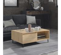 mtlskopl Tavolino in rovere Sonoma, 90 x 60 x 35 cm, con gambe in metallo, design moderno, in legno robusto e durevole, per divano e camera da letto