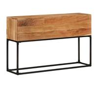 mtlskopl Tavolo consolle 120 x 30 x 75 cm in legno di acacia massiccio con design industriale marrone robusto tavolino piccolo per corridoio, soggiorno e camera da letto