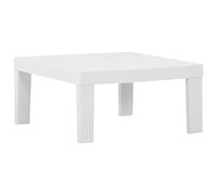 mtlskopl Tavolo da giardino in plastica, 65 x 65 x 33 cm, bianco, per esterni, salvaspazio