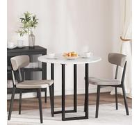 mtlskopl Tavolo da tavolo bianco lucido 80 x 80 x 1,5 cm in legno moderno e minimalista, per sala da pranzo, cucina, balcone e home office