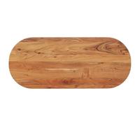 mtlskopl Tavolo ovale 140 x 60 x 3,8 cm, in acacia massiccia, non trattata, design moderno, robusto e durevole, per sala da pranzo, cucina, ufficio, balcone o tavolo da giardino, progetto fai da te