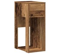 mtlskopl Tavolo per computer in legno vecchio, 30 x 44 x 74 cm, con cassetto, robusto materiale in legno, piccolo per casa, ufficio e set di giochi, design moderno e facile da pulire per piccoli spazi
