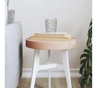 mtlskopl Tavolo rotondo 30 x 4 cm, in legno massello di faggio non trattato, moderno, per tavolino da bar, balcone, cucina, sala da pranzo, camera degli ospiti