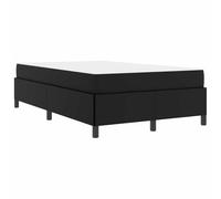 mtlskopl Telaio letto con materasso nero 120 x 190 cm in legno e tessuto, design moderno e robustezza per camera da letto, camera degli ospiti, camera dei ragazzi, adatto anche come lettino da giorno