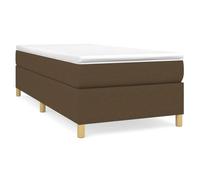 mtlskopl Telaio per letto a molle, marrone scuro, 100 x 200 cm, in tessuto robusto con struttura in legno, design moderno e stabilità, look simile per camera da letto, camera degli ospiti, camera dei