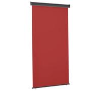 mtlskopl Tenda da balcone 125 x 250 cm, tenda laterale verticale in poliestere e alluminio, protezione da sguardi indiscreti per balcone e terrazza, montaggio a parete e soffitto, colore rosso